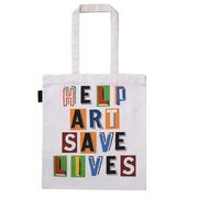 Bob and Roberta Smith Help Art Save Lives tote bag